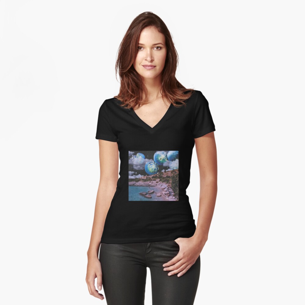 Item preview, Fitted V-Neck T-Shirt designed and sold by RiddhiShah.