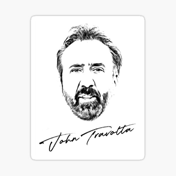 Vista previa del artículo con la obra «john travolta nicolas jaula», diseñado y vendido por Stiedeman-US.