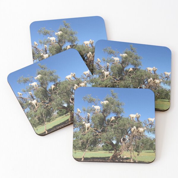 Item preview, goats in trees designed and sold by AHELENE.