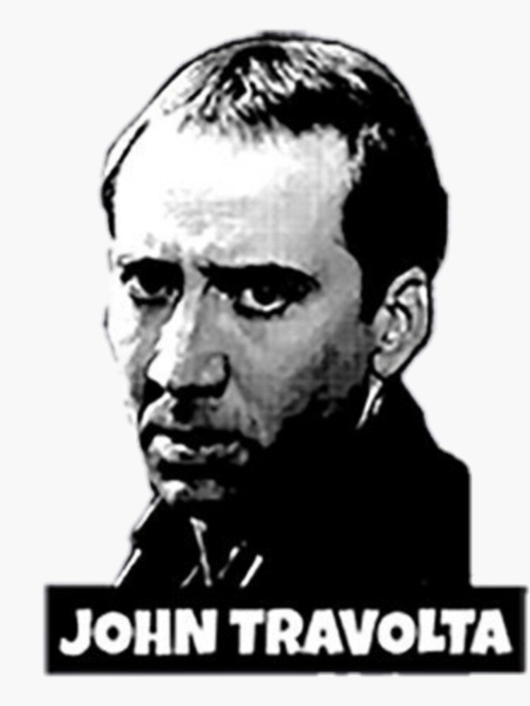 Thumbnail 3 of 3, Sticker, John Travolta Nicolas Cage designed and sold by Stiedeman-US.