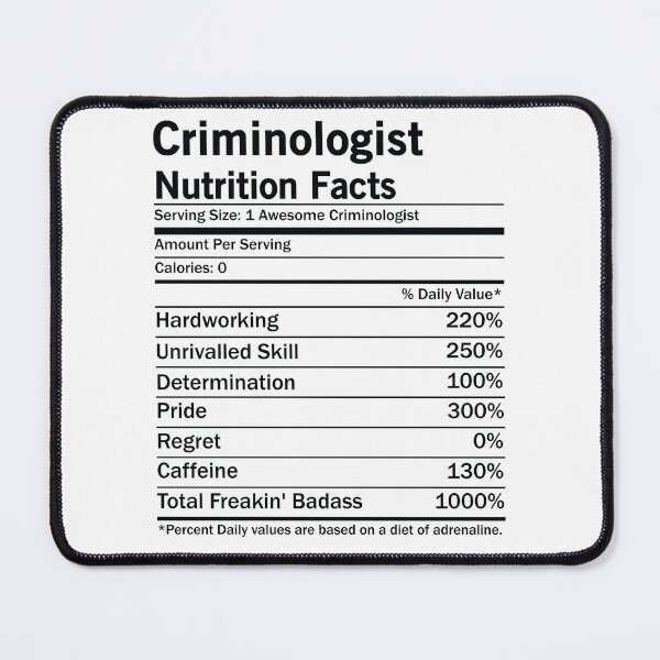 Item preview, Criminologist Nutrition Facts designed and sold by woodesigner.