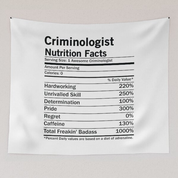 Item preview, Criminologist Nutrition Facts designed and sold by woodesigner.