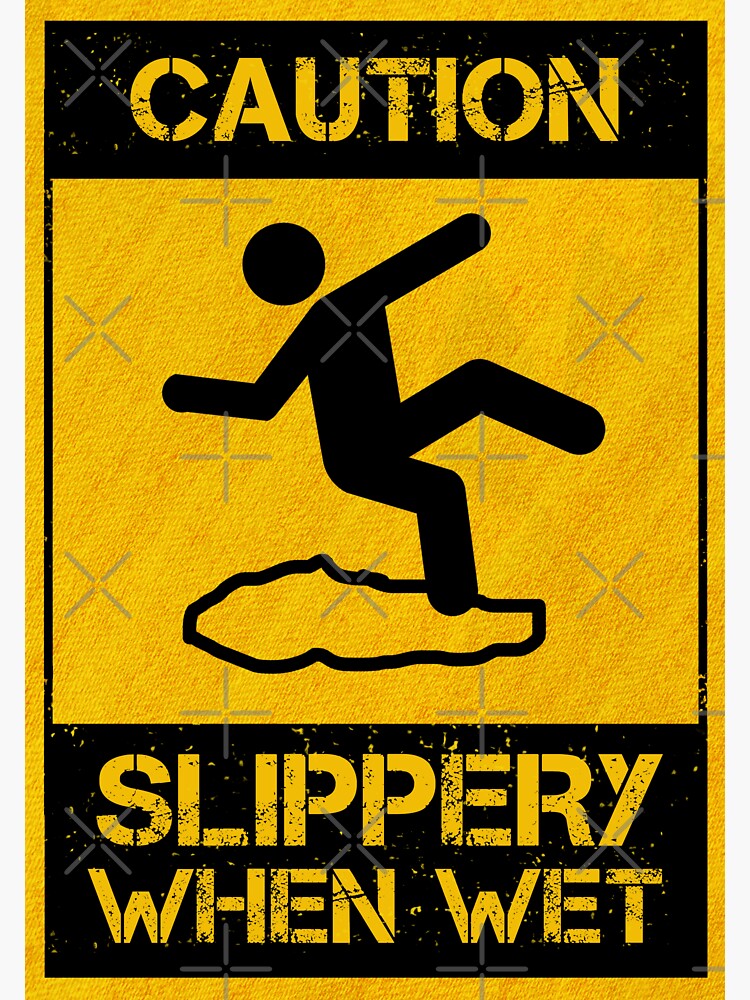 Slippery When Wet Sticker By Sundaymarket Redbubble