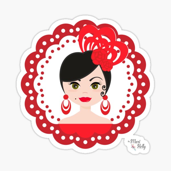 MariHolly Flamenca Pegatina