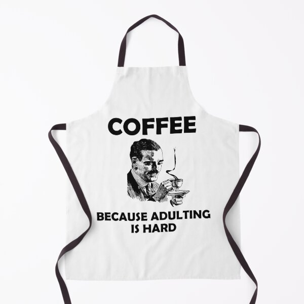 Item preview, Coffee Because Adulting is Hard Vintage Man Drinking Coffee designed and sold by SomeDesignThing.