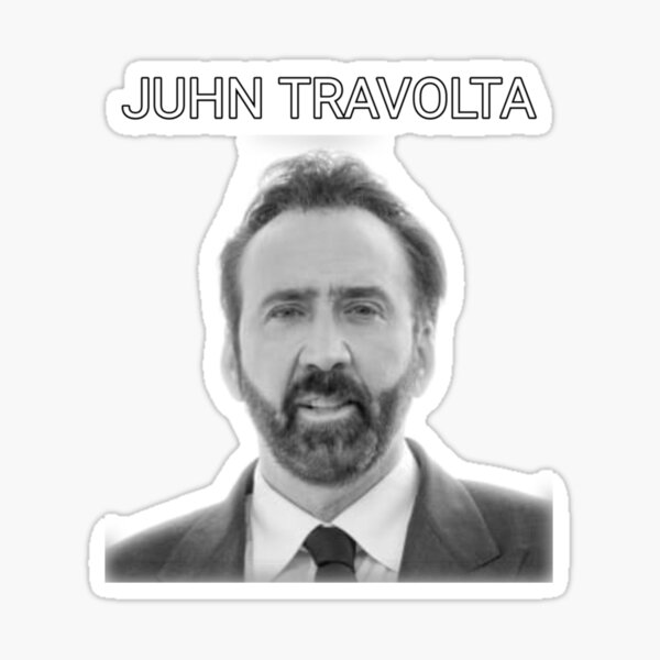 Vista previa del artículo con la obra «john travolta nicolas jaula graciosas», diseñado y vendido por Stiedeman-US.