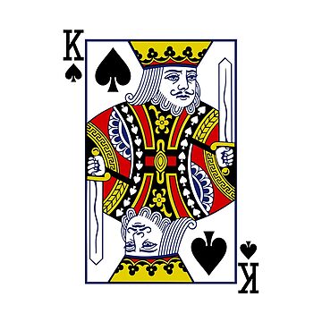 "King of Spades Playing Card" Sticker for Sale by vladocar | Redbubble