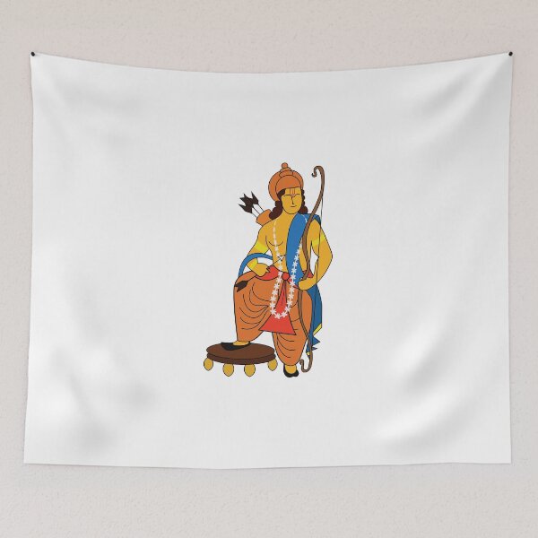 Aperçu de l'œuvre Tee-shirt Lord Rama avec arc flèche créée et vendue par KARTICK DUTTA.