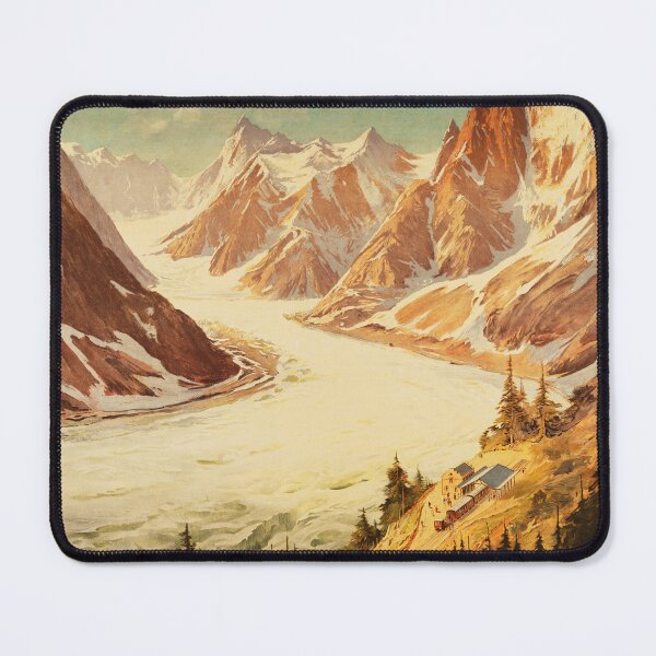 Item preview, Chemin de Fer CHAMONIX MONTENVERS Mer De Glace France PLM Railways 1910 Vintage Travel Poster designed and sold by retroposters.