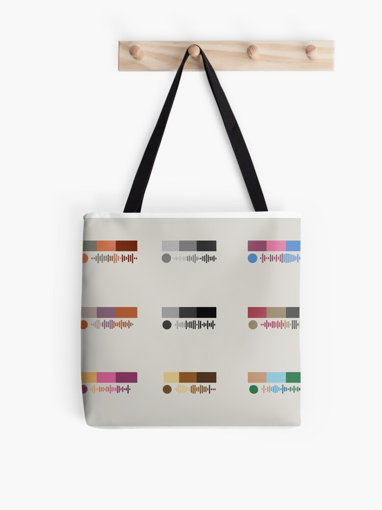 Taylor Swift Albums As Books Flower Canvas Tote Bag