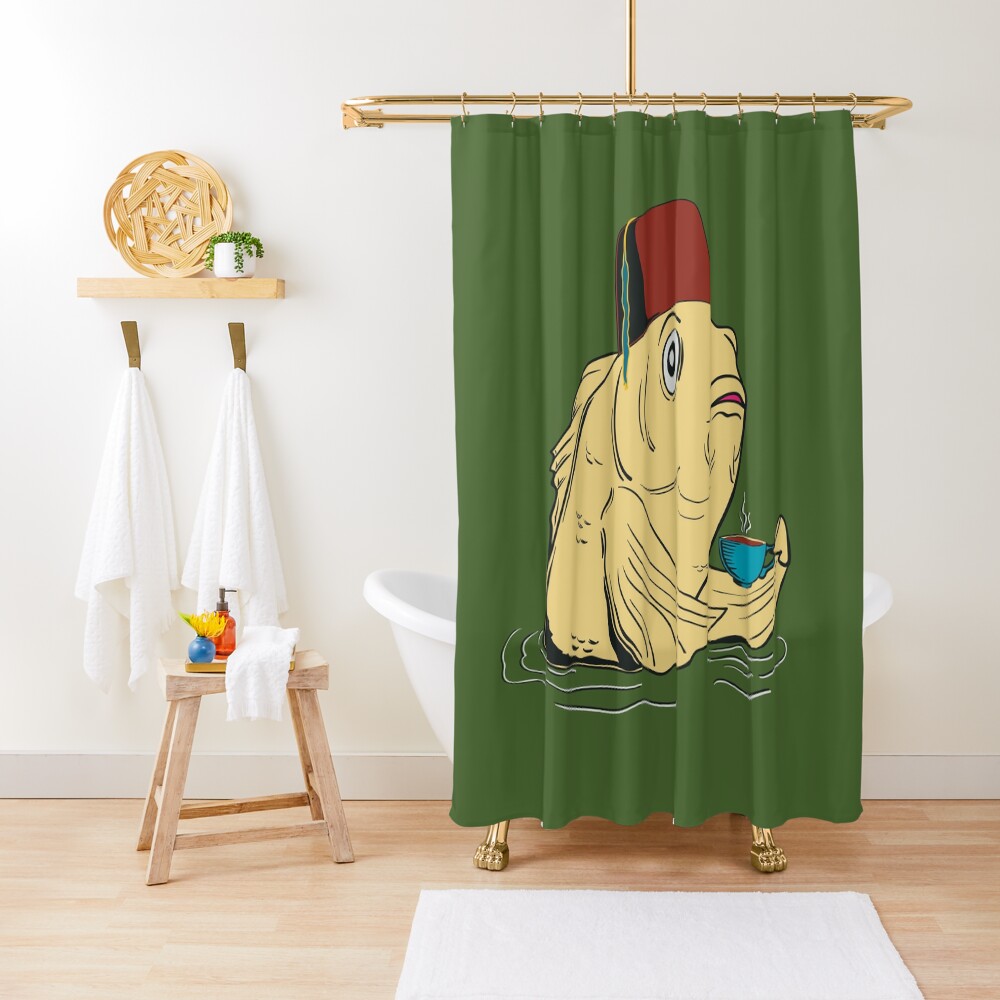 Night of the Cuppa Shower Curtain