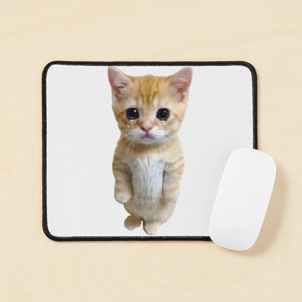 Cat Mouse Meme, Rubber Desktop Mat, Floppa Mouse Pad