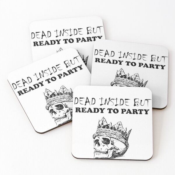 Item preview, Dead Inside But Ready To Party King Skeleton designed and sold by SomeDesignThing.