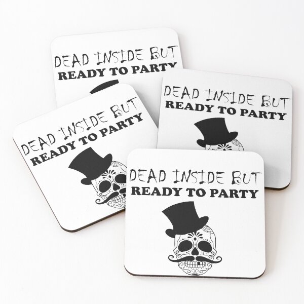 Item preview, Dead Inside But Ready To Party Man Skeleton designed and sold by SomeDesignThing.