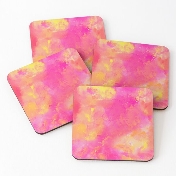 Item preview, Watercolor pattern in hot pink, orange, and yellow designed and sold by thephoenixsoul.