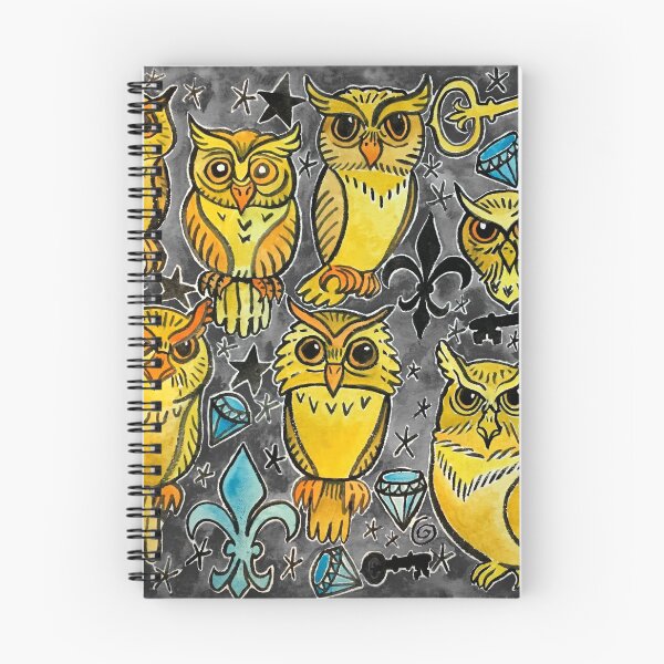 Item preview, Owls & Gems on Grey designed and sold by Chaparralia.