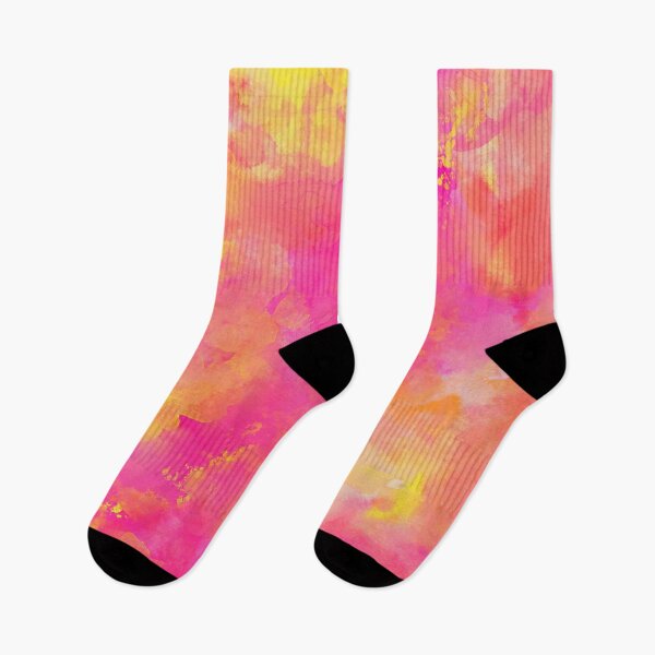 Item preview, Watercolor pattern in hot pink, orange, and yellow designed and sold by thephoenixsoul.