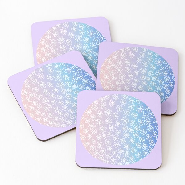 Item preview, floral and glamour circle pattern | soft purple floral pattern designed and sold by lausn.