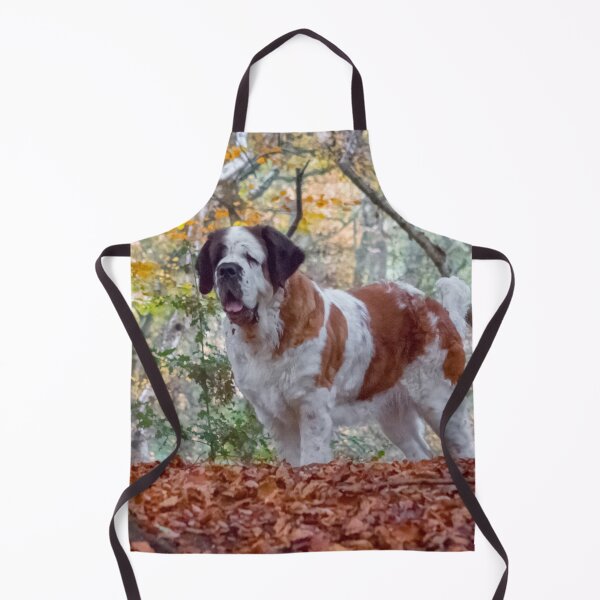 Item preview, St Bernard dog in Autumn woodland designed and sold by HaleyRedshaw.