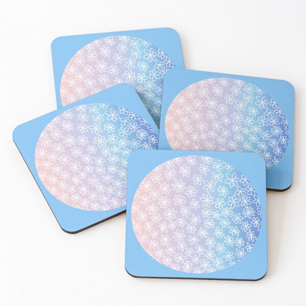 Item preview, Blue color floral and glamour circle pattern designed and sold by lausn.