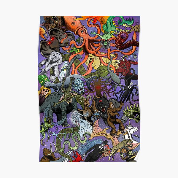 Cryptid Creatures and Mysterious Monsters Poster