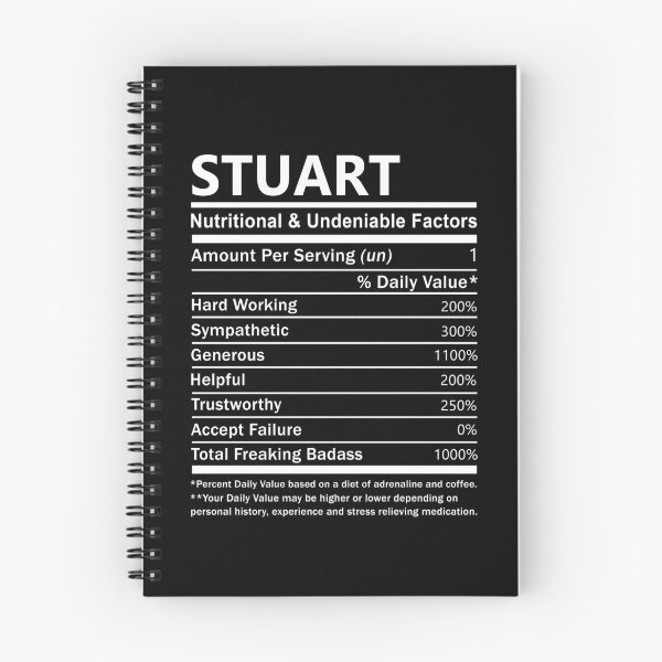 Item preview, Stuart Name T Shirt - Stuart Nutritional And Undeniable Factors Gift Item Tee designed and sold by aaronmaxi6.