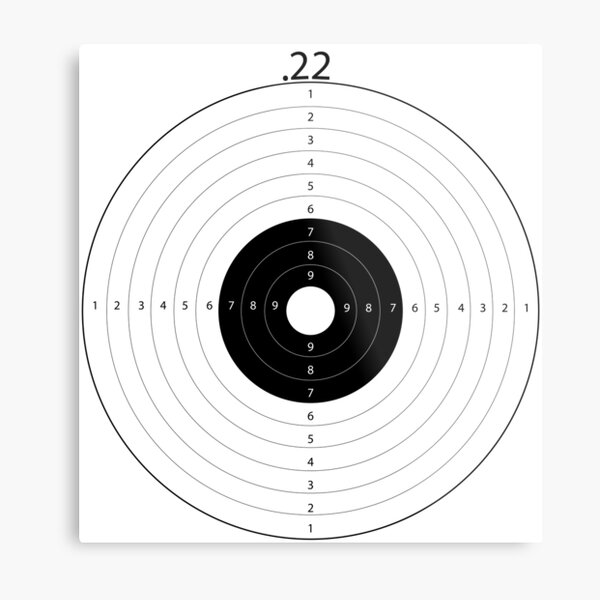 gun target metal prints redbubble