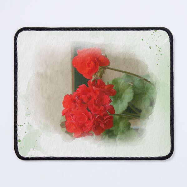 Item preview, Red Begonias Digital Watercolor original artwork designed and sold by paragonDesign28.