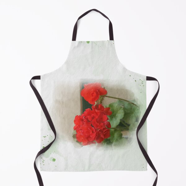 Item preview, Red Begonias Digital Watercolor original artwork designed and sold by paragonDesign28.