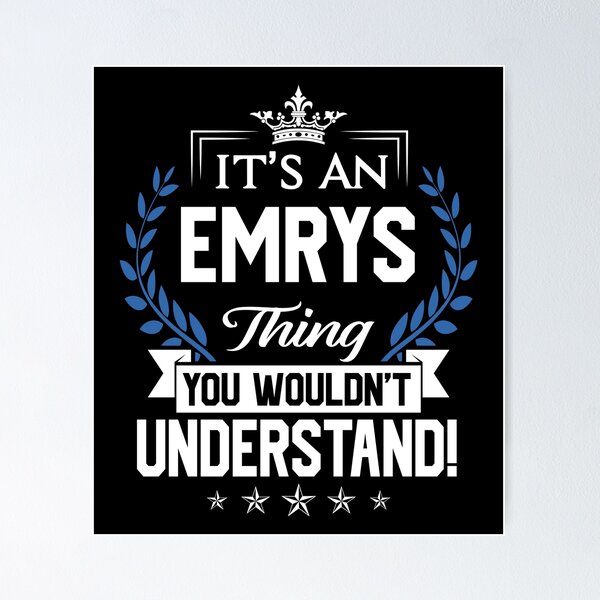 Item preview, Emrys Name T Shirt - Emrys Things Name 2 Gift Item Tee designed and sold by jazminprin.