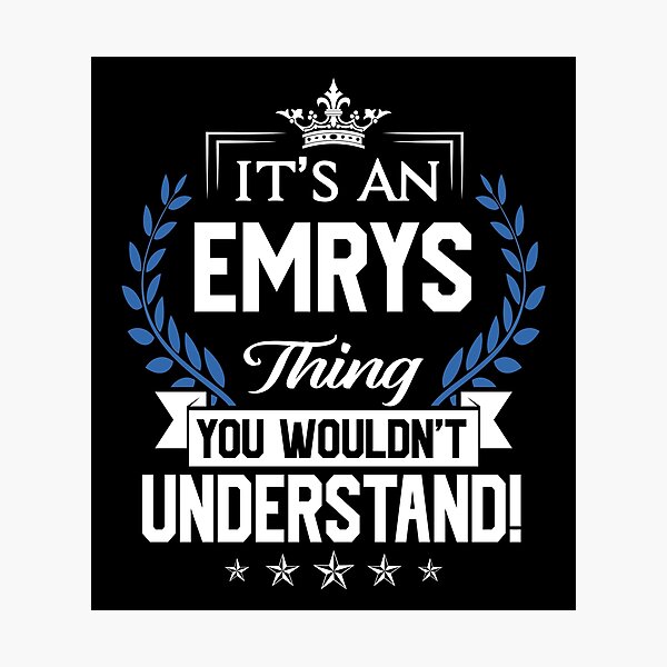 Item preview, Emrys Name T Shirt - Emrys Things Name 2 Gift Item Tee designed and sold by jazminprin.