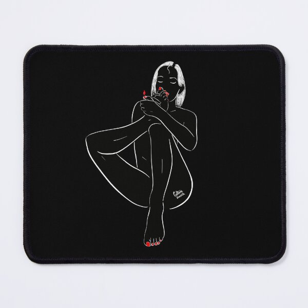 Item preview, she lights her cigarette with her foot designed and sold by Culturesensible.
