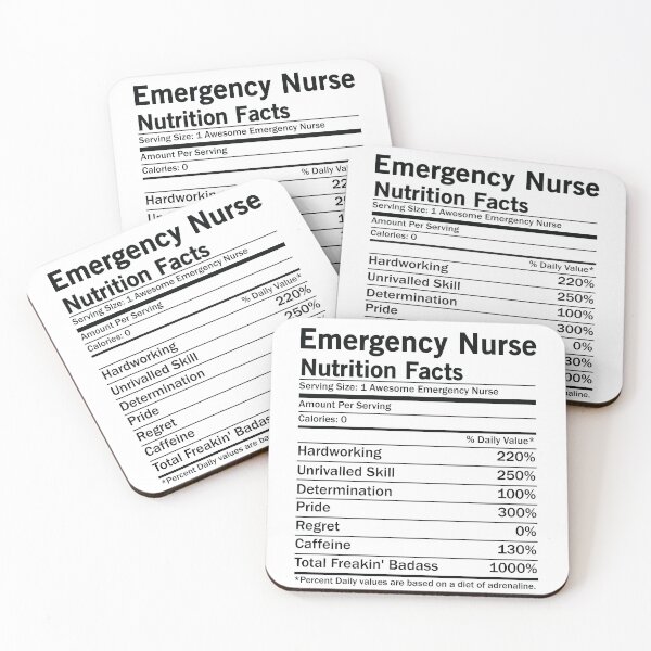 Item preview, Emergency Nurse Nutrition Facts designed and sold by woodesigner.