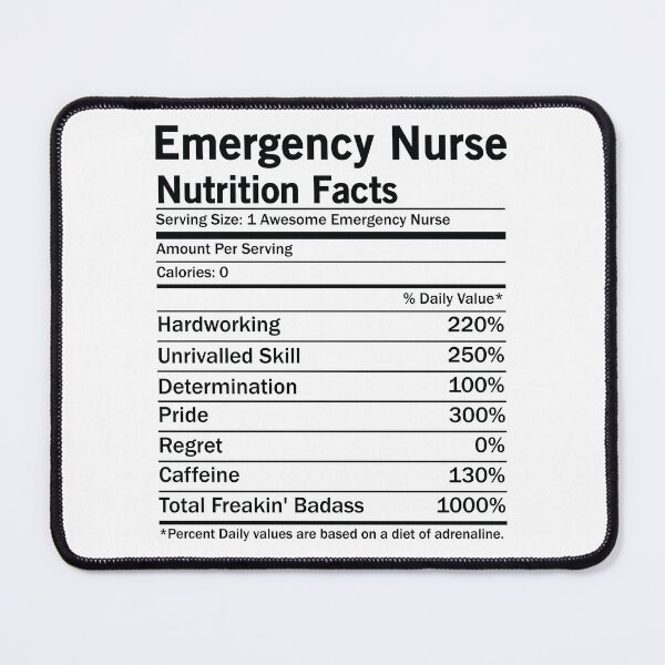 Item preview, Emergency Nurse Nutrition Facts designed and sold by woodesigner.