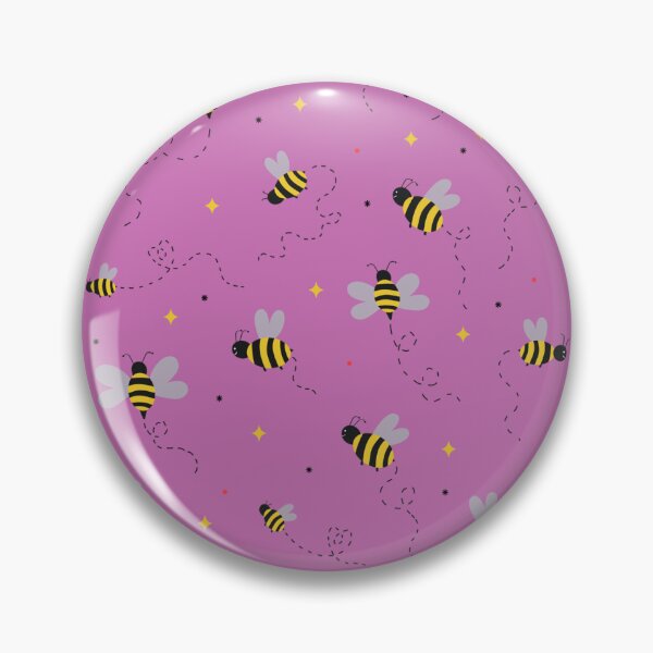 Item preview, Busy bees in violet pattern  designed and sold by IlustraDeni.
