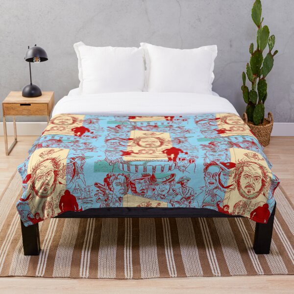The Many Faces of Kubrick Throw Blanket