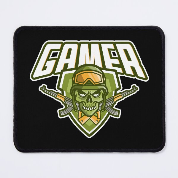 Item preview, Gamer with Skull holding AK47 designed and sold by PRIVARSHU.