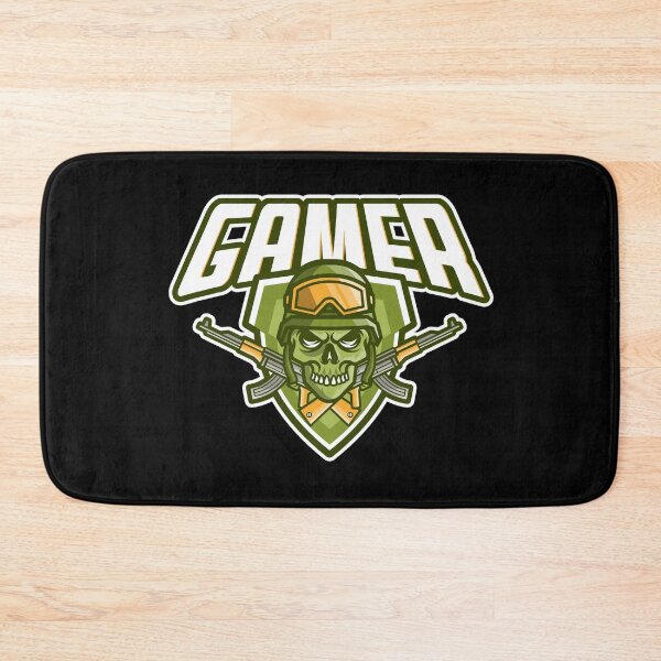 Item preview, Gamer with Skull holding AK47 designed and sold by PRIVARSHU.