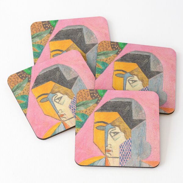 Item preview, Cubist Portrait by Jean Metzinger - Vintage Art designed and sold by RickE.