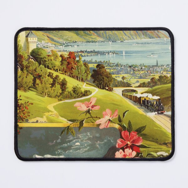 Item preview, SCHWEIZ Genfer See LAKE GENEVA 1895 by Hugo D' Alesi Vintage Tourism Poster designed and sold by retroposters.