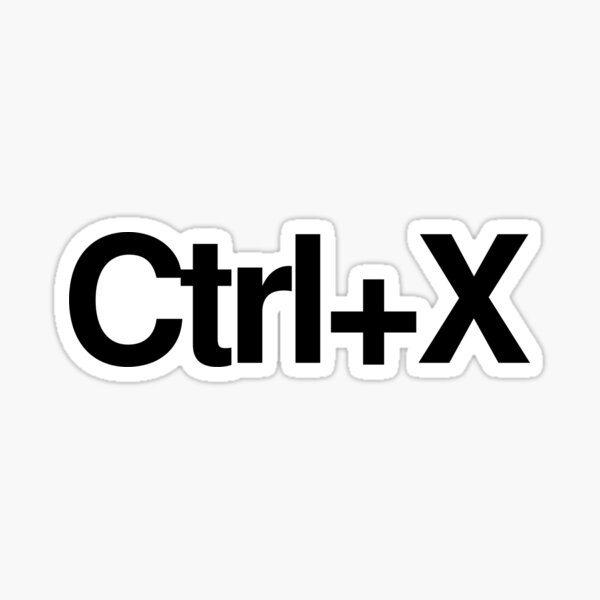 "Ctrl+X" Sticker by carlostv Redbubble