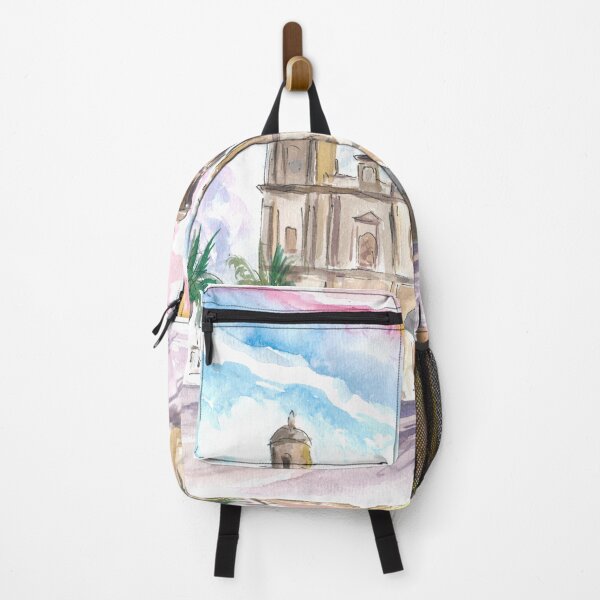 Item preview, Las Palmas de Gran Canaria Cathedral Scene With Sunset And Plaza designed and sold by artshop77.