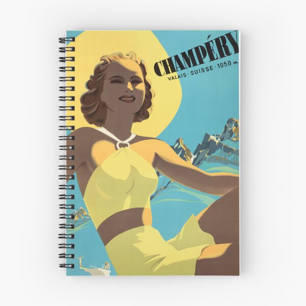 Item preview, CHAMPERY Valais Suisse Switzerland 1938 Vintage Art Deco Travel Poster by Martin Peikert designed and sold by retroposters.