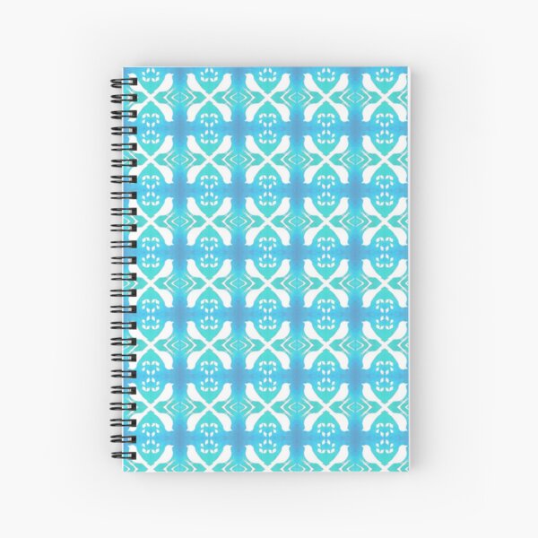 Bird Echo on Blue Spiral Notebook