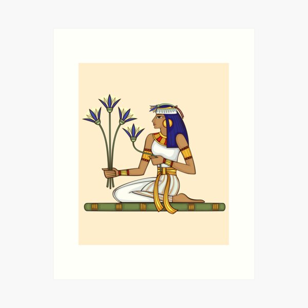 Isis Egyptian Ancient culture goddess. Art Print