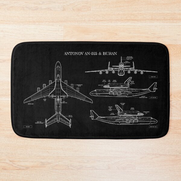 Item preview, Antonov An-225 & Buran  (White Stencil - No Grid) designed and sold by BGALAXY.