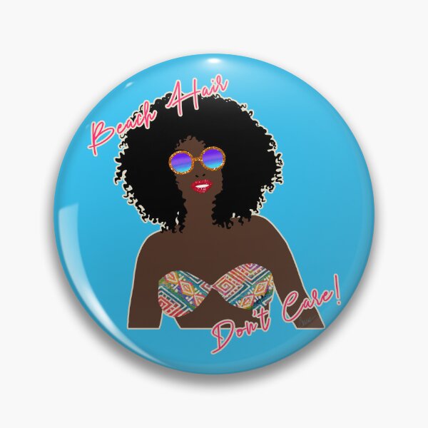 Item preview, Beach Hair Don't Care! | Afro Hairstyle | Cherie's Art(c)2022 designed and sold by CheriesArt.