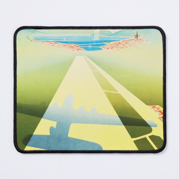 Item preview, GENEVA Intercontinental Airport SWITZERLAND 1948 by Walter Mahrer Vintage Airline Poster designed and sold by retroposters.