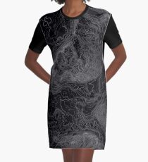 NORD BEND TOPO KARTE DUNKEL T-Shirt Kleid
