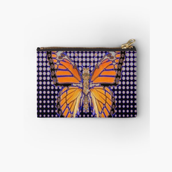 Item preview, MONARCH BUTTERFLY ON BLACK  PATTERNED GREY ABSTRACT  designed and sold by sharlesart.